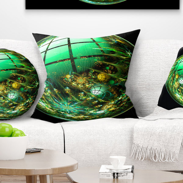 The Twillery Co.® Corwin Abstract Fractal Sphere Throw Pillow Wayfair